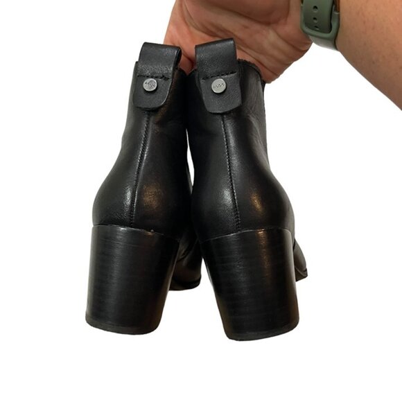 Aldo black ankle boots block heel women's sz 6.5 - Picture 3 of 7